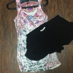 😍Black Shorts with Decorative Crochet Seams 😍